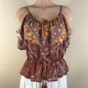 Spell & the Gypsy City Lights Cami in Auburn size S EUC